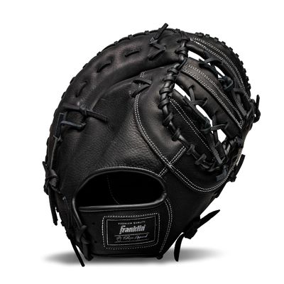 Franklin Sports CTZ5000 Baseball Fielding Glove - Men's Adult and Youth Baseball First Baseman's Mitt - Black Cowhide Leather Glove - 12.5" Dual-Bar Web for First Base
