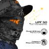 KastKing Sol Armis Neck Gaiter - UPF 50 Face Mask - UV Sun Protection Gaiter Sun Mask for Men & Women, Fishing, Hiking, Kayaking Mask, Prym1 Camo,Blackout,19x9.5 Inches view 2