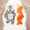 Infant Baby Boys Girls Snowsuits Overcoat Winter Warm Clothes Cartoon Fox Snow Wear Outerwear 3-24 Months (0-3 Months, Orange) view 2