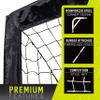 Franklin Sports Blackhawk Backyard Soccer Goal - Portable Kids Soccer Net - Pop Up Folding Indoor + Outdoor Goals - 6'6" x 3'3" - Black view 3