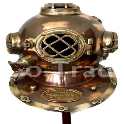 Diving Helmet Mark V Deep Water Decor Style Gift Antique U.S.Navy Diver Vintage