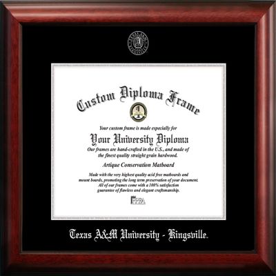 Campus Images NCAA Texas A&M Kingsville Javelinas Unisex Silver Embossed Diploma Frame Texas A&M Kingsville University 14W x 11H Silver Embossed Diploma Frame, Brown, One Size
