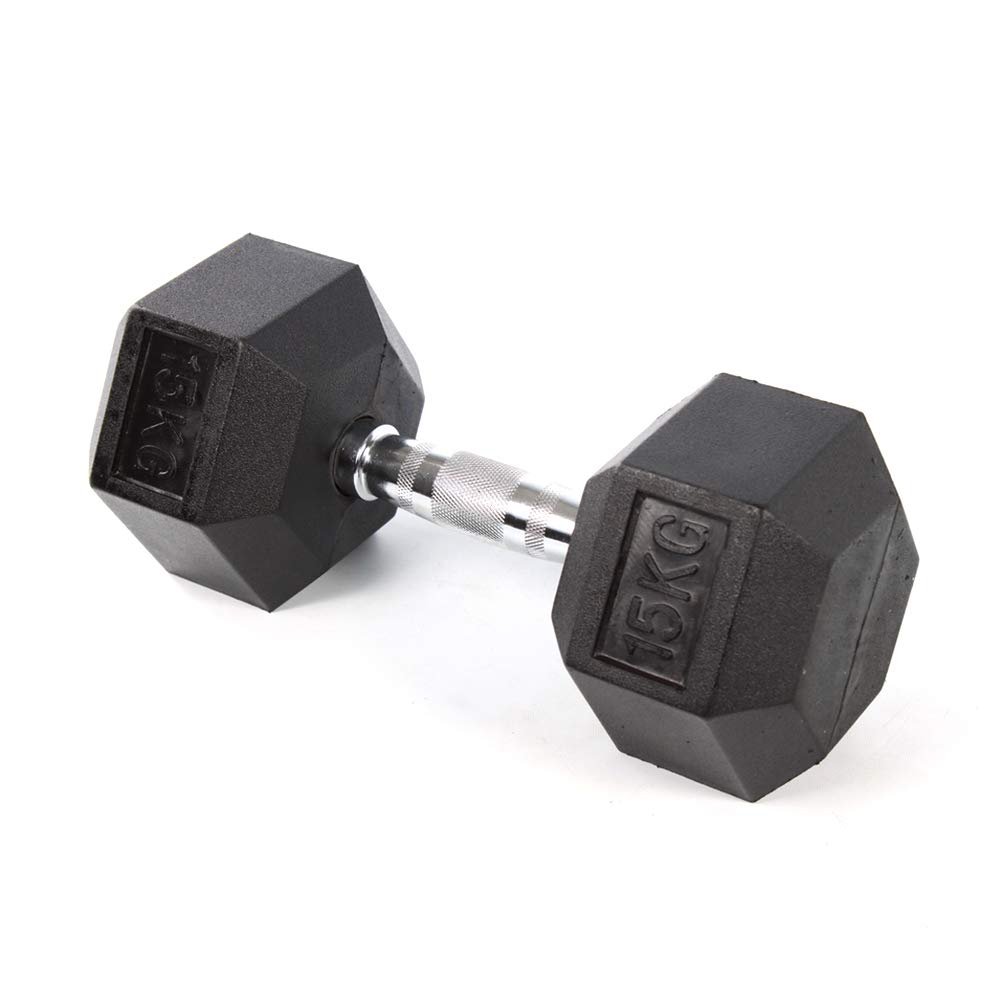 Absport DB-07 50138 PU Hexagonal Steel Dumbbell / 33.1 lbs (15 kg)