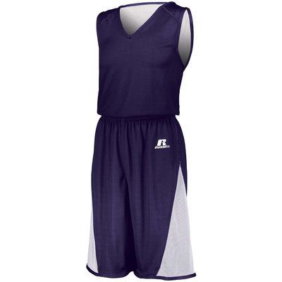 Undivided Single Ply Reversible Jersey Purple/White