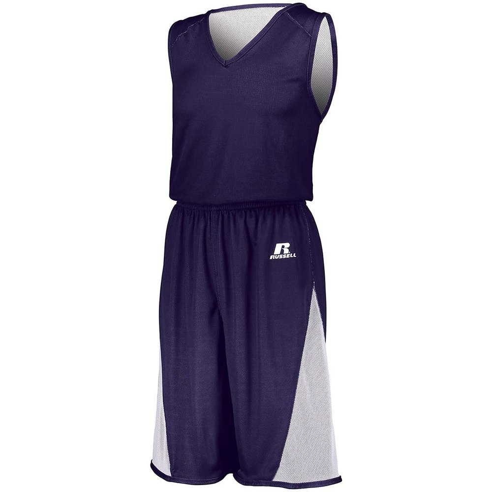 Undivided Single Ply Reversible Jersey Purple/White