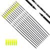 TIGER ARCHERY 30Inch Carbon Arrow Practice Hunting Arrows with Removable Tips for Compound & Recurve Bow(Pack of 12) (Yellow White) view 1