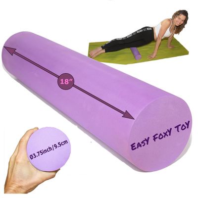 Small Size Medium Density EVA 4 Inch Foam Roller for Back &Leg Pain; Sore Muscle Recovery; Trigger Point Massage Roller 3.75x18inch Physical Therapy; Helps as Spine Cracker Stretcher