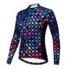Cycling Jersey Long Sleeve Womens Mountain Bike Jersey Zip Shirts Road Bicycle Clothing Outdoor Sports Racing MTB Tops for Ladies Female Bouse Fall Autumn Breathable Quick Dry Size M view 1