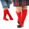 Hugh Ugoli Girls Boys Kids School Uniform Long Dress Socks, Extremely Soft, Comfortable, Rayon derived from Bamboo, Chemical-Free, 3 Pairs Red | 3-4 Years view 1