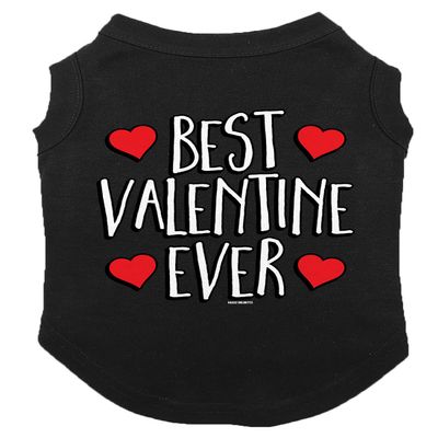 Best Valentine Ever - Dog Shirt (Black, X-Large)