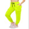 ALWAYS Cargo Jogger Pants for Women - Super Soft Casual Lounge Sweatpants Neon Lime M view 1