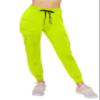ALWAYS Cargo Jogger Pants for Women - Super Soft Casual Lounge Sweatpants Neon Lime M view 2