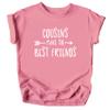 Cousins Make The Best Friend T-Shirt for Baby and Toddler Girls Fun Family Outfits Mauve Shirt view 1