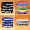 1000 Custom Debossed Color Filled Silicone Wristbands view 2