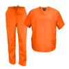 M&M Scrubs Men's Scrub Set Medical Scrub Tops and Pants (XX-Small, Orange) view 1