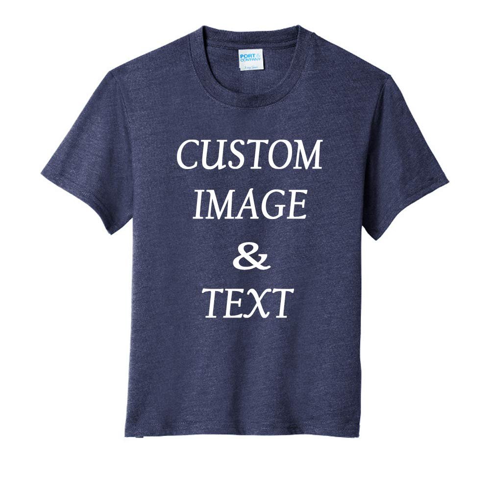 Design Your Own Custom Youth Blend Tee, Create Your Own Design Tee Shirt, Upload Photos & Type Text, Gift Your Loved Ones