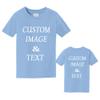 Personalized Baby Toddler T Shirt for Your Infant Baby, Customize with Your Own Design, Upload Photos, Logos Or Type Any Text Light Blue view 3
