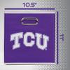 Franklin Sports NCAA TCU Horned-Frogs Storage Bin - Collapsible Cube Container + Storage Basket - Folding Fabric Shelf Organizer - NCAA Office, Bedroom + Living Room Dcor - 10.5" x 10.5" Inches view 2