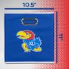 Franklin Sports NCAA Kansas Jayhawks Storage Bin - Collapsible Cube Container + Storage Basket - Folding Fabric Shelf Organizer - NCAA Office, Bedroom + Living Room Dcor - 10.5" x 10.5" Inches view 2