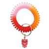 Veronica Durable Spring Spiral Wrist Coil Keychain Wristband Bracelet Cute Owl Plastic Stretch Key Chain Ring Holder Tag Pack of 2 view 3