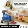 CanDo Children's Ball Chair - Inflatable Ergonomic Active Seating Exercise Ball Chair With Air Pump for Home, Office, and Classroom for Kids, Red view 3