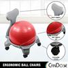 CanDo Children's Ball Chair - Inflatable Ergonomic Active Seating Exercise Ball Chair With Air Pump for Home, Office, and Classroom for Kids, Red view 4
