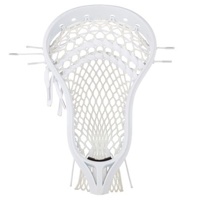 StringKing Men's Mark 1 Lacrosse Head Strung with Type 3s Mesh (White/White)