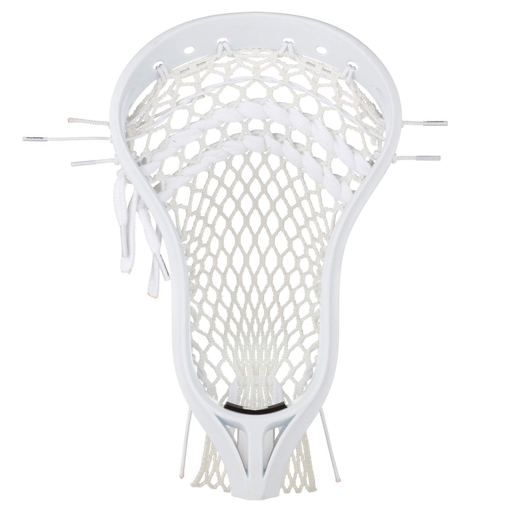StringKing Men's Mark 1 Lacrosse Head Strung with Type 3s Mesh (White/White)
