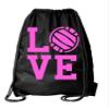 Kenz Laurenz Volleyball Drawstring Bag - Cinch Sack String Backpack Back Pack Tote (12 Pack) view 3