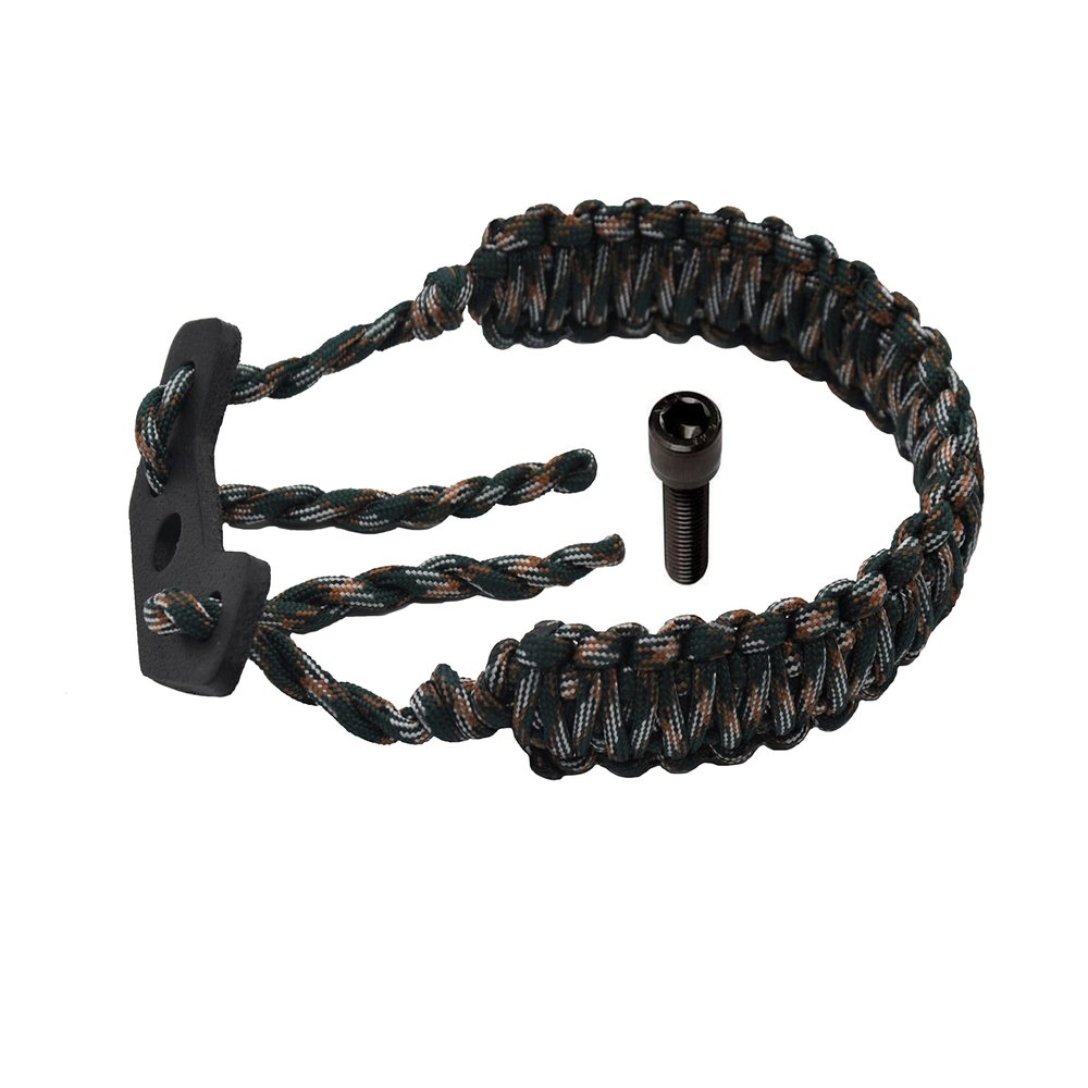 HZUTUZH Bow Archery Wrist Sling 250 Paracord - Multi Functional Survival Wrist Sling for Hunting & Shooting - No Stabilizer Needed - Successive Length Greater Then 20 Feet (Big Woodland CAMO)