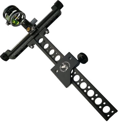 SHARROW Archery Compound Bow Sight with 45 Degree Hooded Peep Sight Five Set 0.059" Micro Adjust Long Pole Hunting Accessories