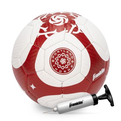 Franklin Sports NWSL Portland Thorns Soccer Ball - Kids Mini Size 1 - Skill + Training Soccer Ball for Kids + Adults - Great for Boys + Girls - Air Pump Included