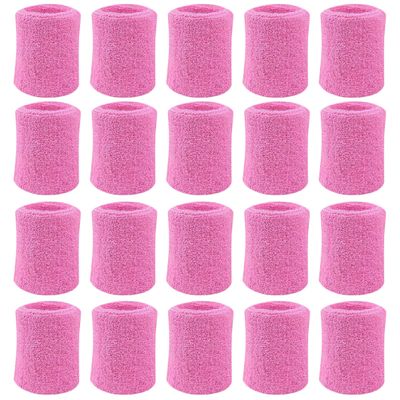 10 Pairs Sports Wristbands, Wrist Sweatbands for Men & Women, Stretchy & Sweat Absorbing Cotton Terry,Perfect for Basketball, Football, Tennis, Soccer, Running & Working Out