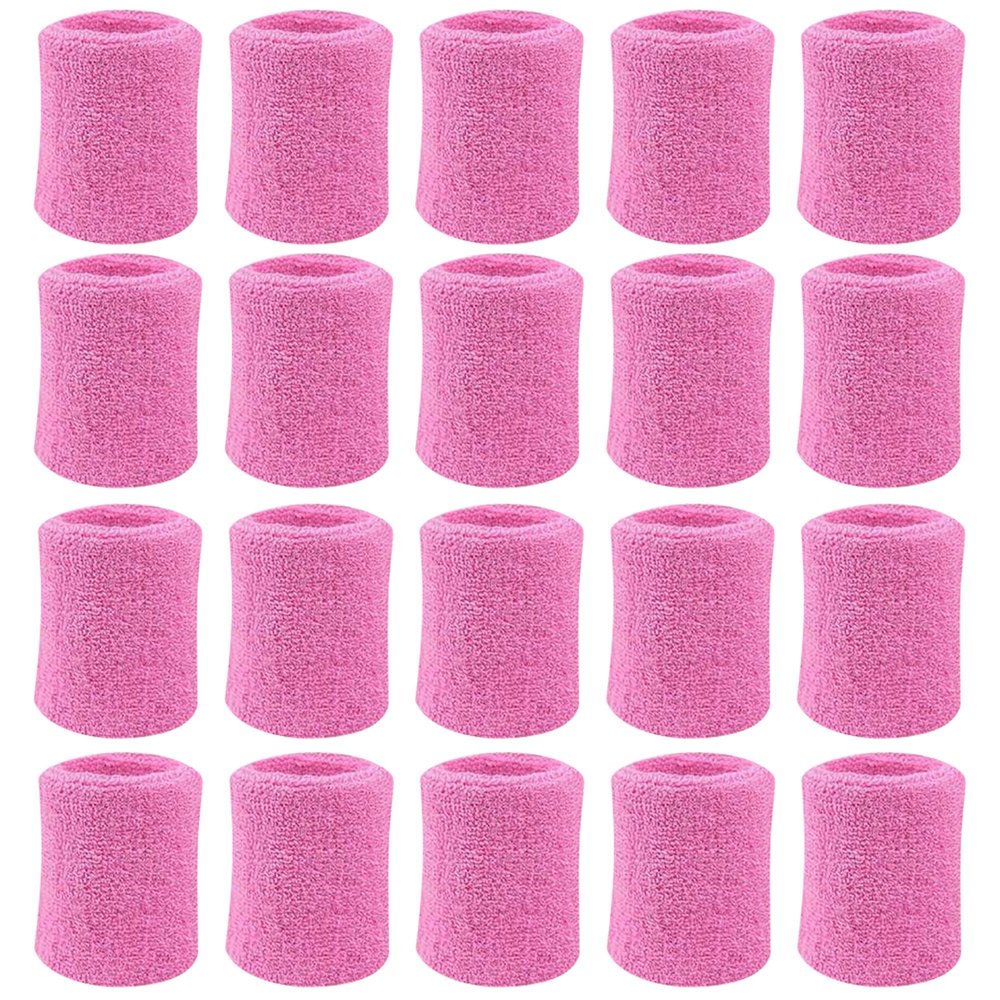 10 Pairs Sports Wristbands, Wrist Sweatbands for Men & Women, Stretchy & Sweat Absorbing Cotton Terry,Perfect for Basketball, Football, Tennis, Soccer, Running & Working Out