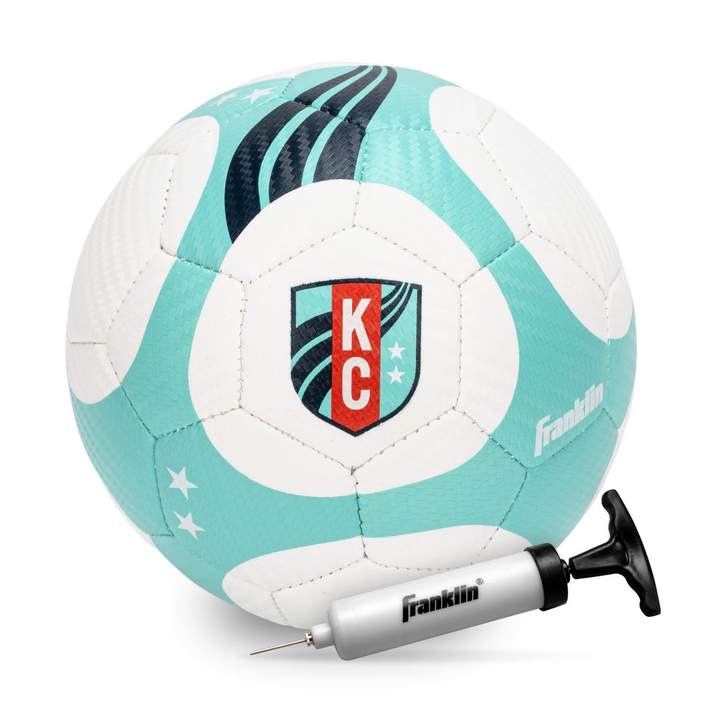 Franklin Sports NWSL Kansas City Current Soccer Ball - Kids Mini Size 1 - Skill + Training Soccer Ball for Kids + Adults - Great for Boys + Girls - Air Pump Included