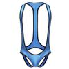 easyforever Men's Suspender Jockstrap Bodywear Racerback Wrestling Singlet Leotard Athletic Underwear Jumpsuit Blue Medium view 1
