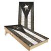 Skip's Garage Puerto Rico Rustic Flag Cornhole Set - Premium 2x4 (Corn Bags) - Include Hole Lights view 1