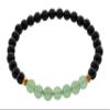 LTC Designs 6mm Black Tourmaline and Aventurine Metaphysical Healing Yoga Stretch Bracelet of Prosperity and Protection, 7.5" view 1