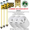 GOLF CITY PRODUCTS Golf Flag and Cup for Yard Practice Set. Premium Quality Mini Putting Green Flags and Poles Set Includes 3 Golf Cups for Putting Green & 3 Golf Flags For Yard & 3 Golf Flagsticks view 2