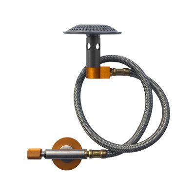 nCamp - Camping Stove Adapter, Isobutane/Propane Tank Adapter, Camp Stove Hose with Regulator, Strong Braided Stainless Steel Hose, 14.5 Inches Long