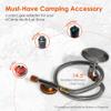 nCamp - Camping Stove Adapter, Isobutane/Propane Tank Adapter, Camp Stove Hose with Regulator, Strong Braided Stainless Steel Hose, 14.5 Inches Long view 4