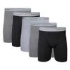 Gildan Men's Underwear Boxer Briefs, Multipack, Black/Charcoal/Sport Grey (5-Pack), Medium view 1