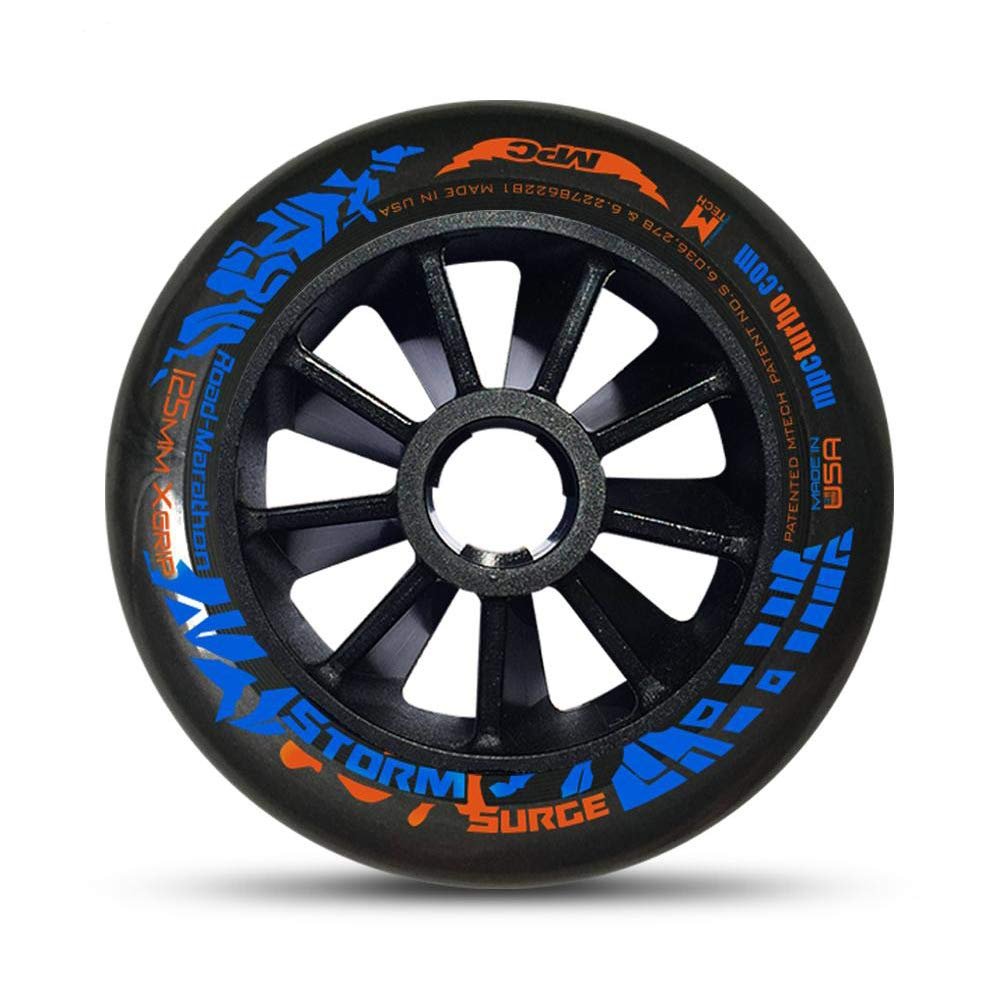 Bont MPC Storm Surge Inline Speed Skate Wheel - Wet-Weather Skating Dual Durometer - 100mm, 110mm, 125mm - Single Wheel (125mm)