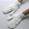 BaiX Women and Men's Cozy Winter Knitted Mittens Warm Fingerless Gloves White view 3