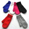 BaiX Women and Men's Cozy Winter Knitted Mittens Warm Fingerless Gloves White view 4