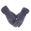 Elonglin Womens Winter Gloves Fleece Lined Touch Screen Gloves Knitted Windproof Grey view 1