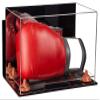 Better Display Cases Acrylic Catchers Glove Display Case with Mirror Case, Orange Risers , Wall Mount and Clear Base (A011/V16) view 1