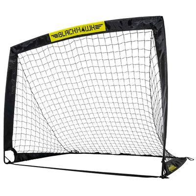 Franklin Sports Blackhawk Backyard Soccer Goal - Portable Kids Soccer Net - Pop Up Folding Indoor + Outdoor Goals - 4' x 3' - Black