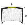 Franklin Sports Blackhawk Backyard Soccer Goal - Portable Kids Soccer Net - Pop Up Folding Indoor + Outdoor Goals - 4' x 3' - Black view 2