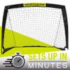 Franklin Sports Blackhawk Backyard Soccer Goal - Portable Kids Soccer Net - Pop Up Folding Indoor + Outdoor Goals - 4' x 3' - Black view 4